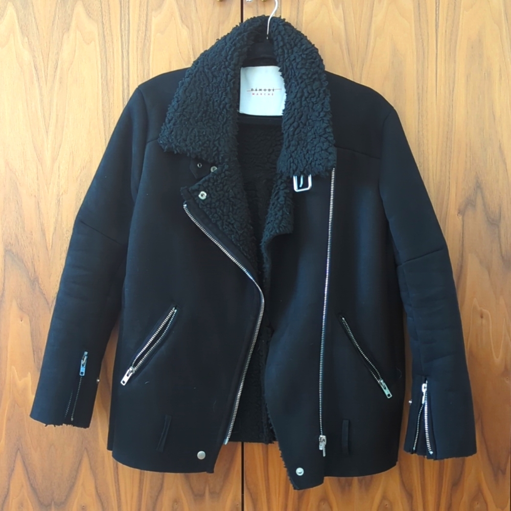 Black Sherling Jacket - image 1